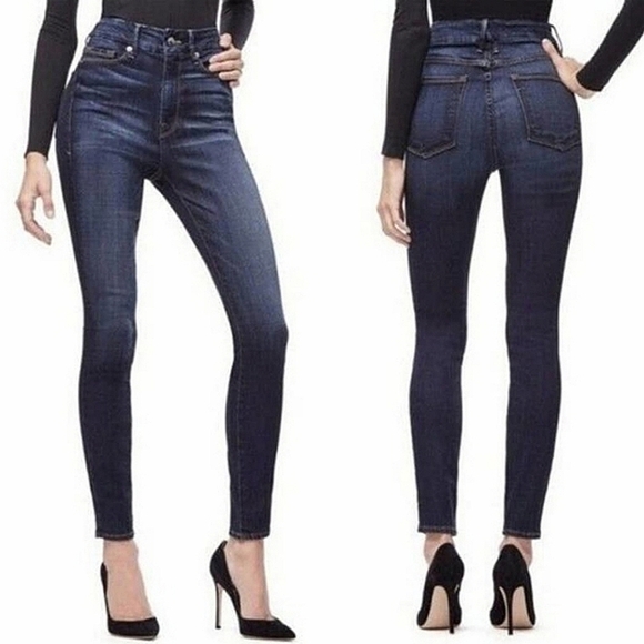 EUC Good American Good Legs High Rise Skinny Jeans Size 4 style GL103T - Picture 1 of 13